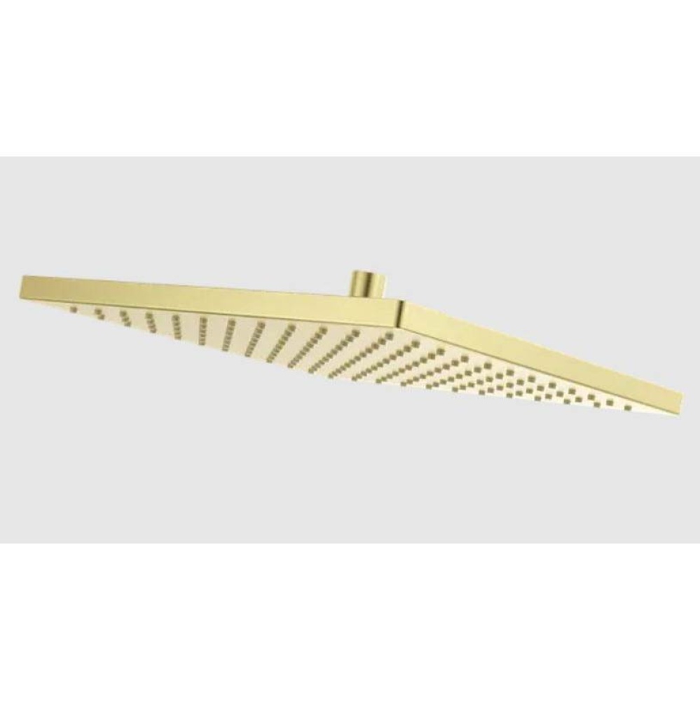 Modern Square 12 in. Raincan Showerhead in Brushed Gold