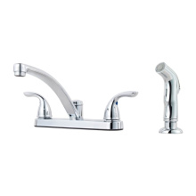 Pfister G135-8000 - Pfirst Series 2-Handle Kitchen Faucet with Side Spray in Polished Chrome