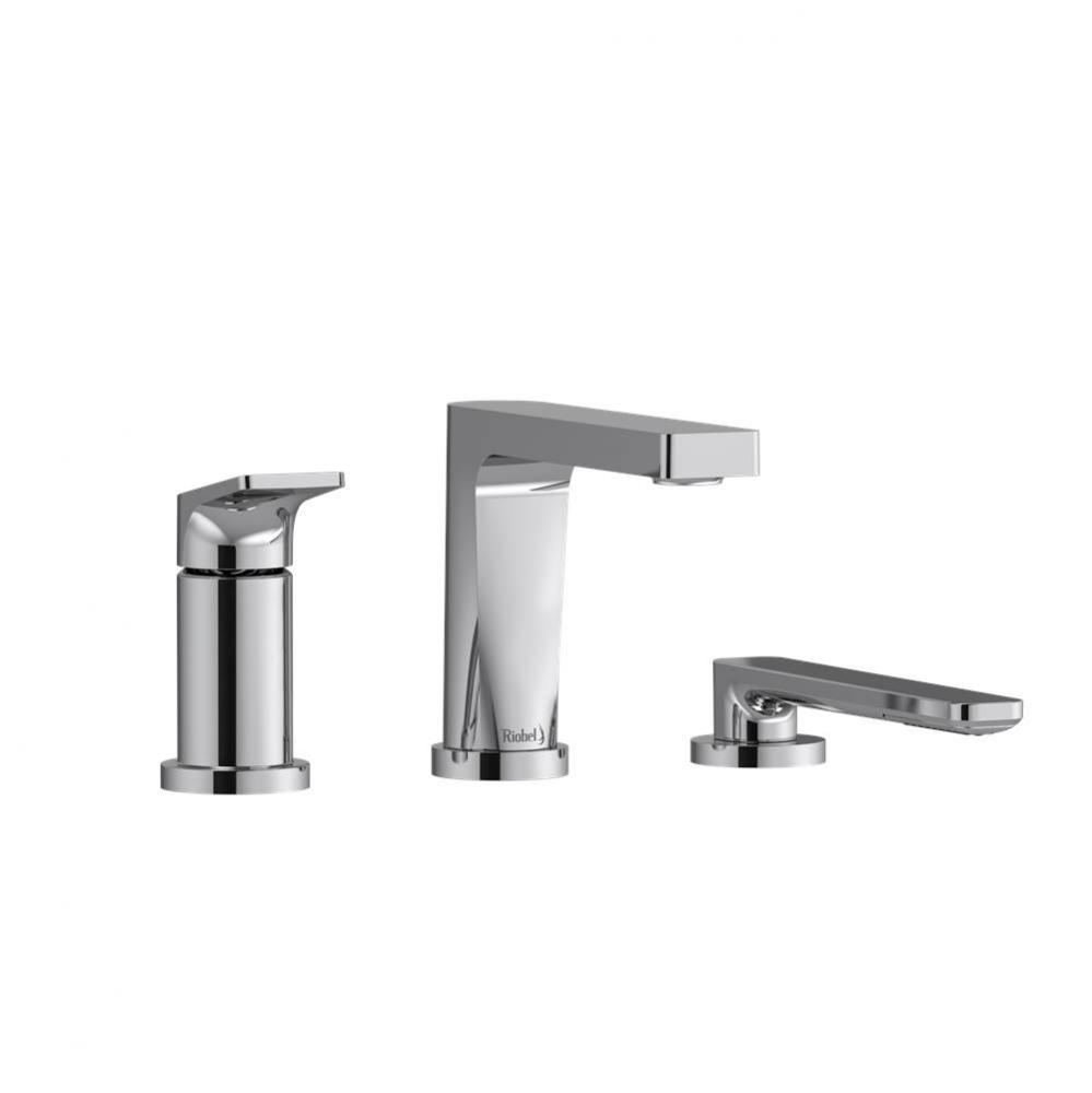 3-piece Type P (pressure balance) deck-mount tub filler with hand shower PEX