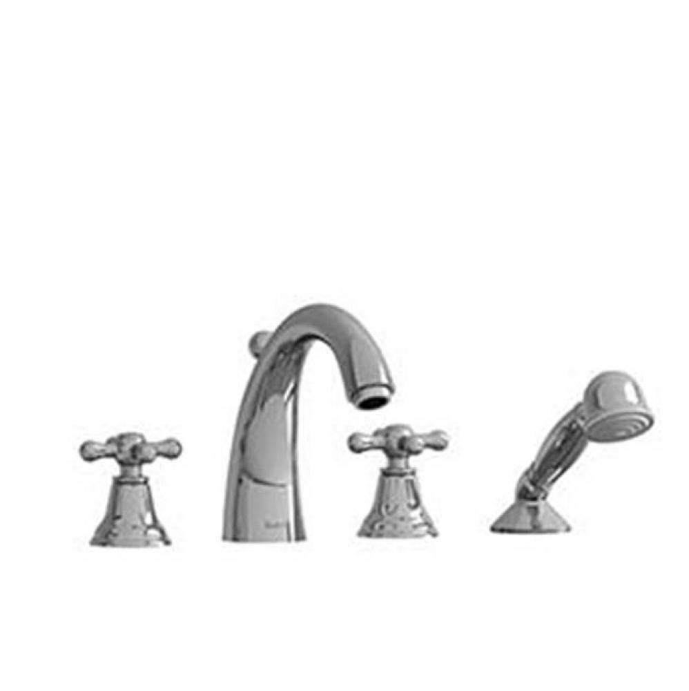 4-Piece Deck-Mount Tub Filler With Hand Shower