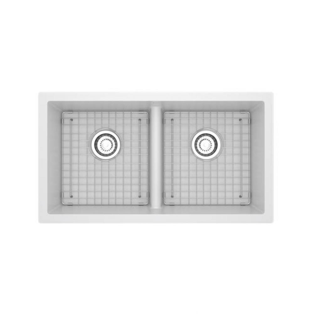Fonsa™ 33'' Double Bowl Undermount Quartz Kitchen Sink