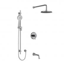 Riobel KIT1345MMRDLC-EX - Type T/P (thermostatic/pressure balance) 1/2'' coaxial 3-way system with hand shower rai