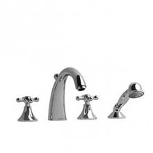 Riobel FI12+C - 4-piece deck-mount tub filler with hand shower
