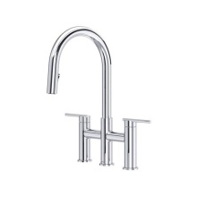 Riobel LT400C - Lateral™ Bridge Pull-Down Kitchen Faucet With C-Spout