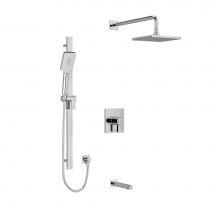 Riobel KIT1345PFTQC-6 - Type T/P (Thermostatic/Pressure Balance) 1/2'' Coaxial 3-Way System With Hand Shower Rai