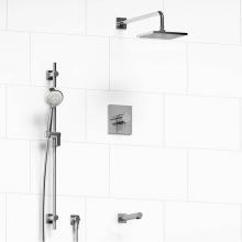 Riobel KIT#1345PATQC-EX - Type T/P (thermostatic/pressure balance) 1/2'' coaxial 3-way system with hand shower rai