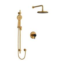 Riobel KIT#323MMRDLBGBK-6-EX - Type T/P (thermostatic/pressure balance) 1/2'' coaxial 2-way system with hand shower and
