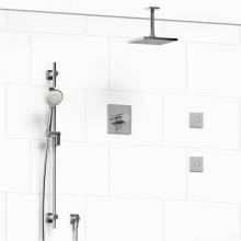 Riobel KIT#3545PATQC-6 - Type T/P (thermostatic/pressure balance) 1/2'' coaxial 3-way system, hand shower rail, e