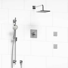 Riobel KIT#3545PATQC-SPEX - Type T/P (thermostatic/pressure balance) 1/2'' coaxial 3-way system, hand shower rail, e