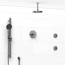 Riobel KIT#3545PXTMC-6-EX - Type T/P (thermostatic/pressure balance) 1/2'' coaxial 3-way system, hand shower rail, e