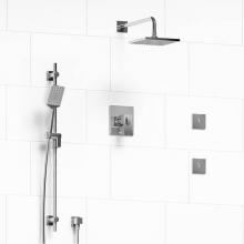 Riobel KIT#3545ZOTQC-SPEX - Type T/P (thermostatic/pressure balance) 1/2'' coaxial 3-way system, hand shower rail, e