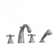Riobel PR12+C - 4-Piece Deck-Mount Tub Filler With Hand Shower