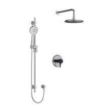 Riobel KIT323MMRDLCBK-6-SPEX - Type T/P (thermostatic/pressure balance) 1/2'' coaxial 2-way system with hand shower and