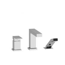 Riobel TUS16C - Kubik™ 3-Hole Pressure Balance Deck Mount Tub Filler Trim