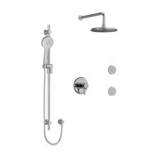 Riobel KIT3545MMRDJC-EX - Type T/P (thermostatic/pressure balance) ½'' coaxial 3-way system, Handshowerrail,