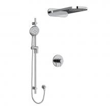 Riobel KIT2745PATMC-SPEX - Type T/P (thermostatic/pressure balance) 1/2'' coaxial 3-way system with hand shower rai