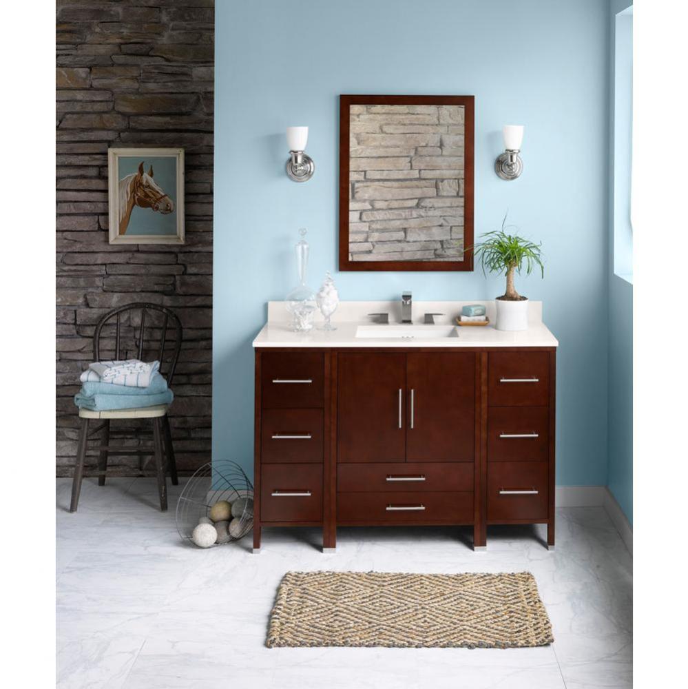 48'' Juno Bathroom Vanity Cabinet Base in Dark Cherry