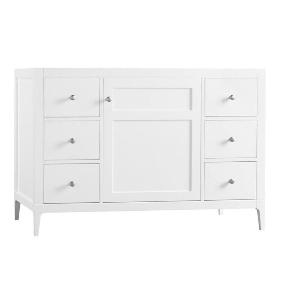 48'' Briella Bathroom Vanity Cabinet Base with Tapered Leg in White
