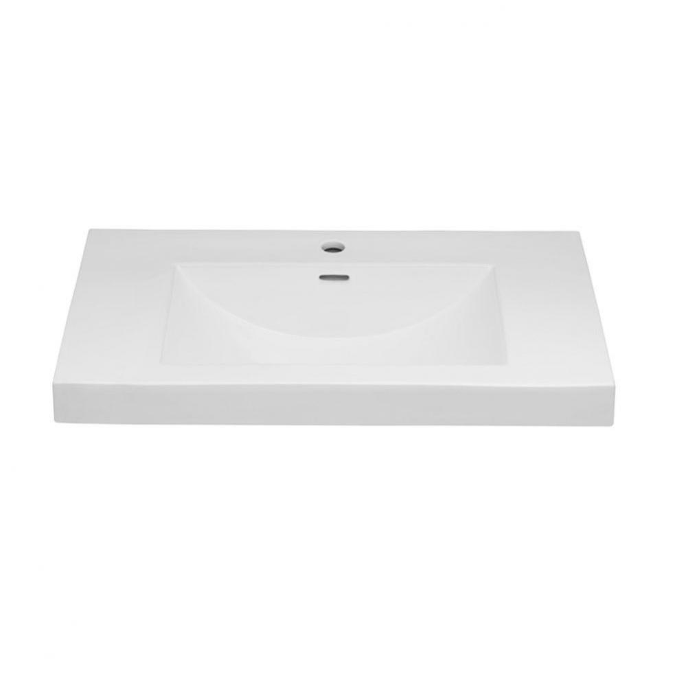 32'' Evin™  Ceramic Sinktop with Single Faucet Hole in White