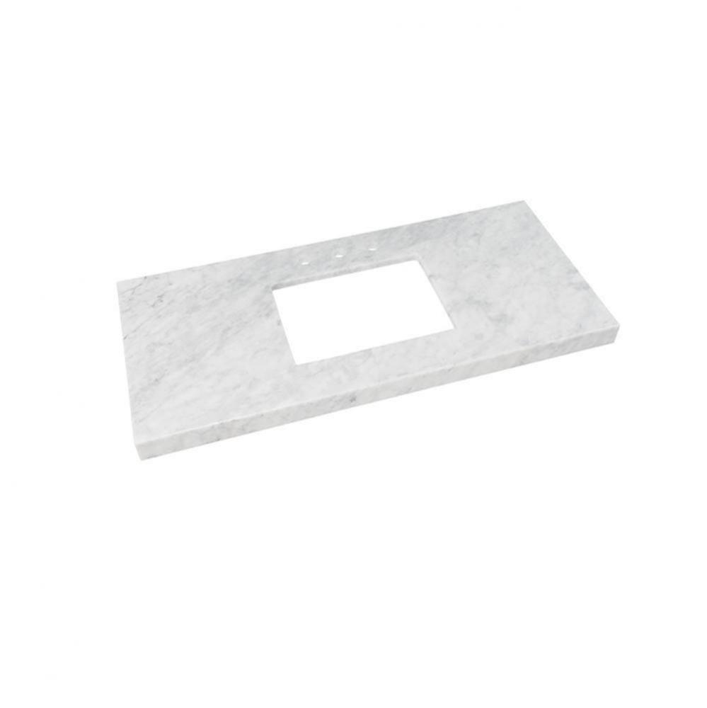 49'' x 22'' WideAppeal™ Marble Vanity Top in Carrara White - 2 3/4'&apo