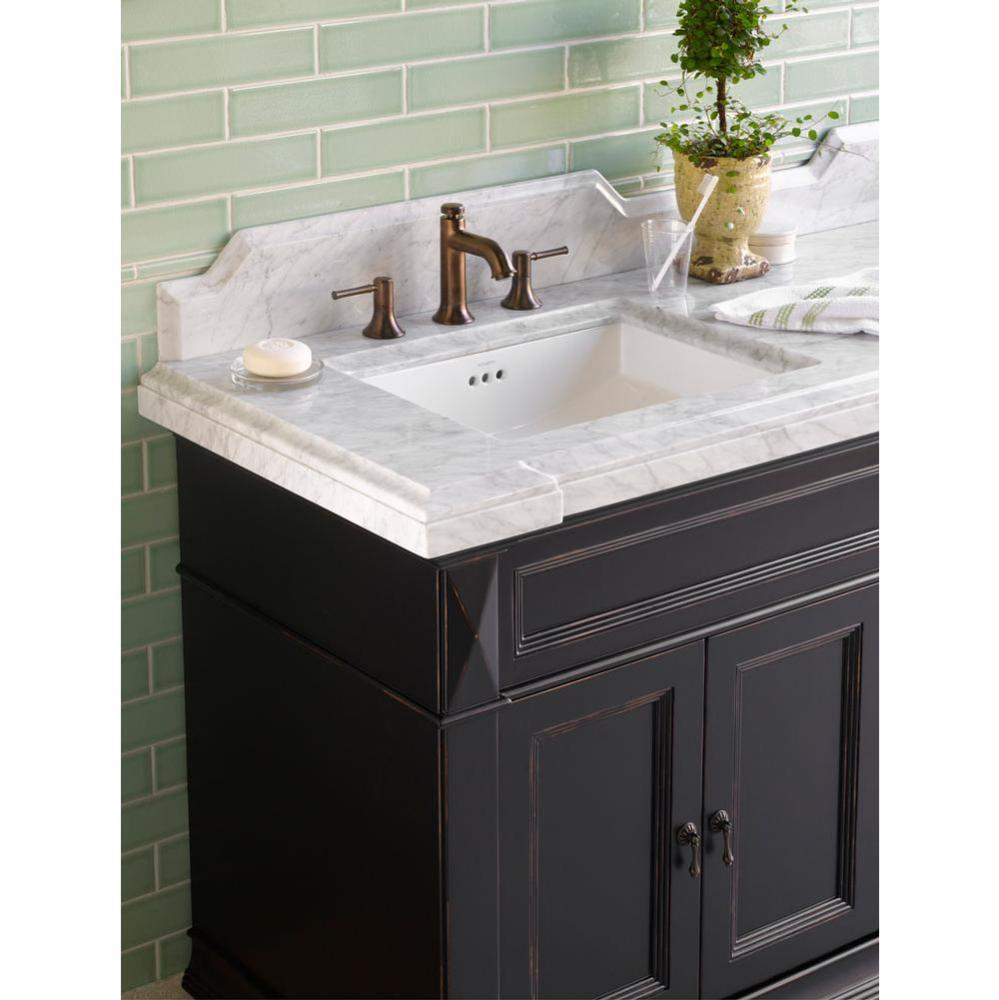 73'' x 22'' Torino Marble Vanity Top in Carrara White