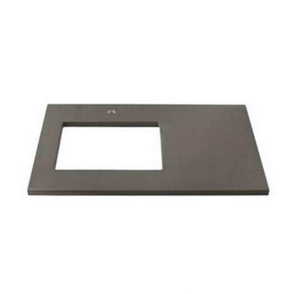 37'' x 22'' TechStone™ Vanity Top in Stone Gray - 3/4'' Thick