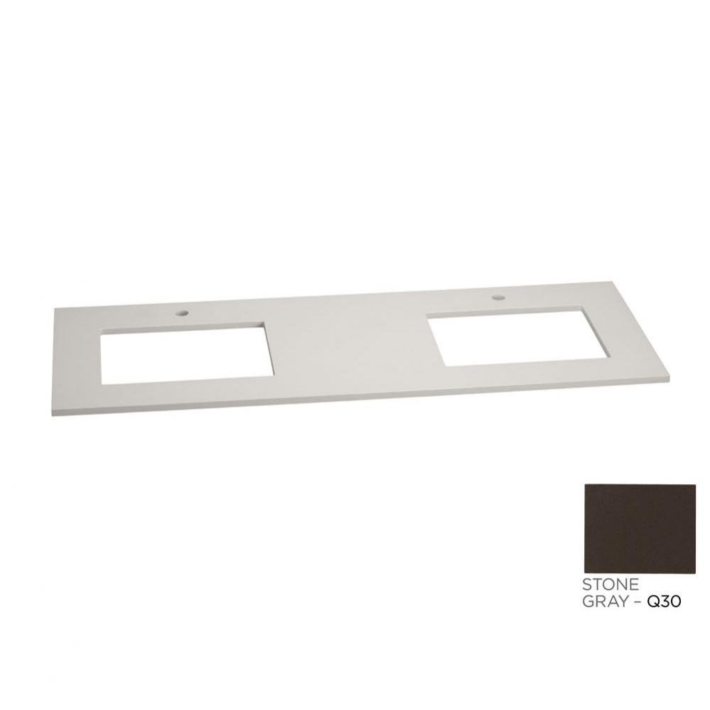 61'' x 22'' TechStone™  Vanity Top in Stone Gray - 3/4'' Thick