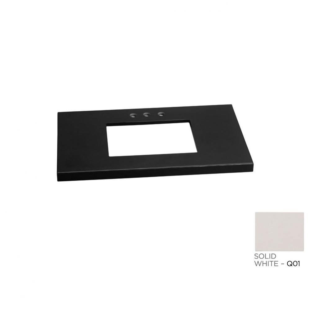 37'' x 22'' TechStone™  WideAppeal™Vanity Top in Solid White - 2'&apo