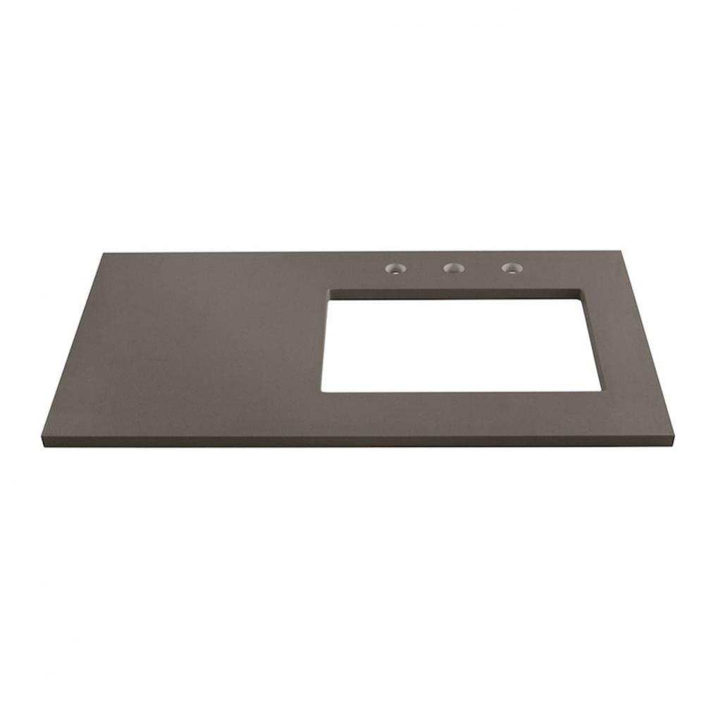 35'' x 19'' TechStone™  Vanity Top in Stone Gray - 3/4'' Thick