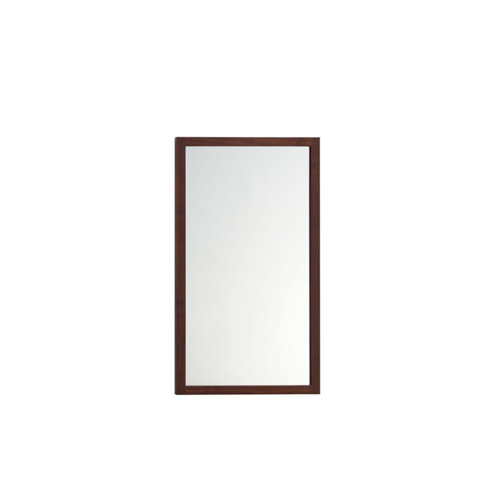 18'' Alina Contemporary Solid Wood Framed Bathroom Mirror in Vintage Walnut