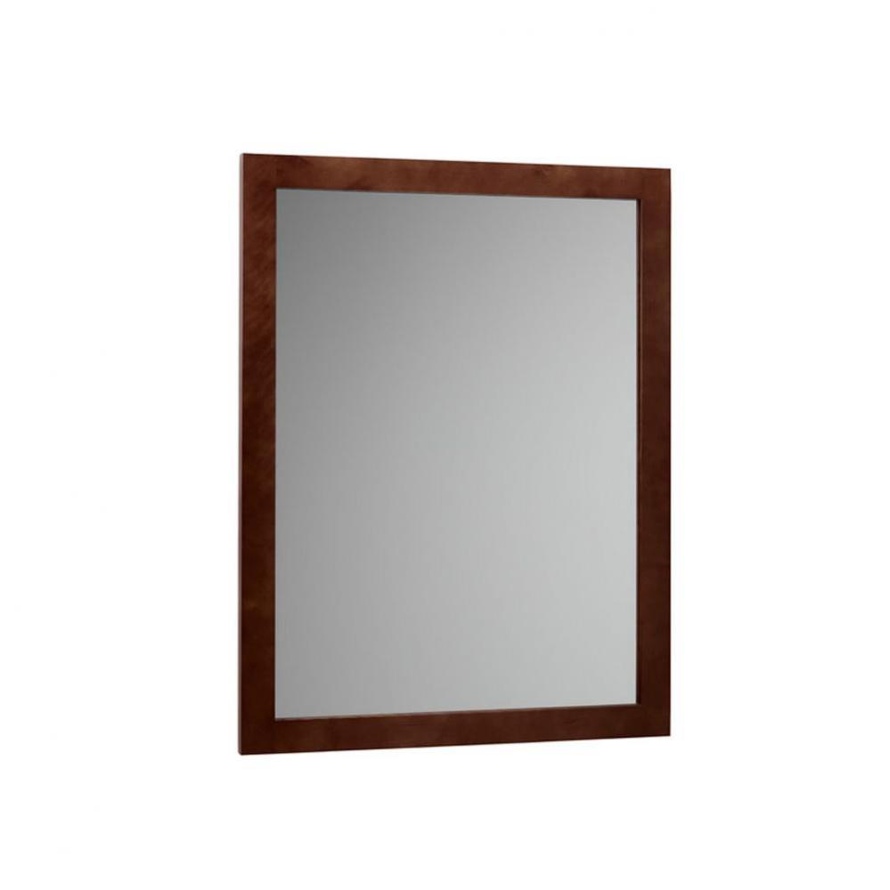 24'' Alina Contemporary Solid Wood Framed Bathroom Mirror in Dark Cherry