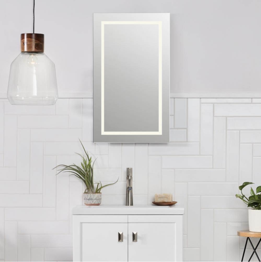 18'' Marquee Rectangular Frameless LED Mirror