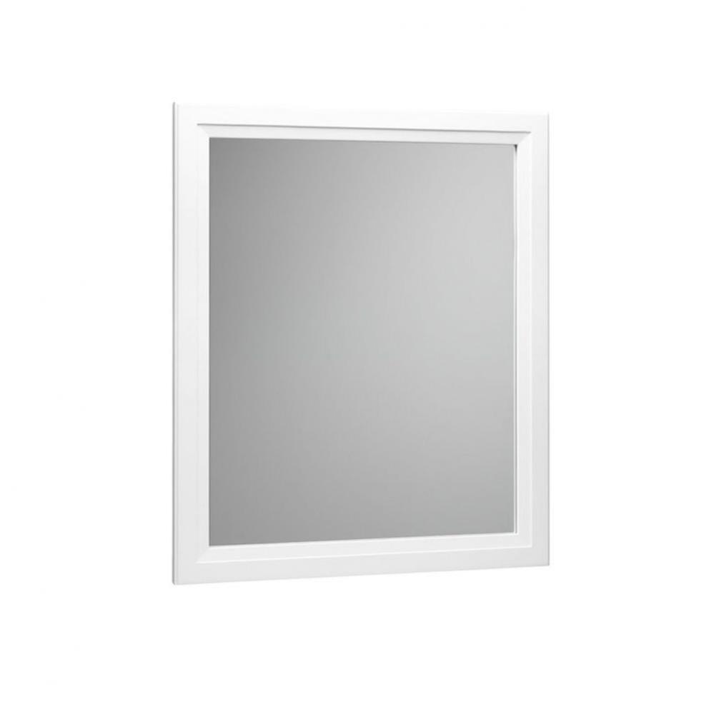 30'' Reuben Transitional  Solid Wood Framed Bathroom Mirror in White