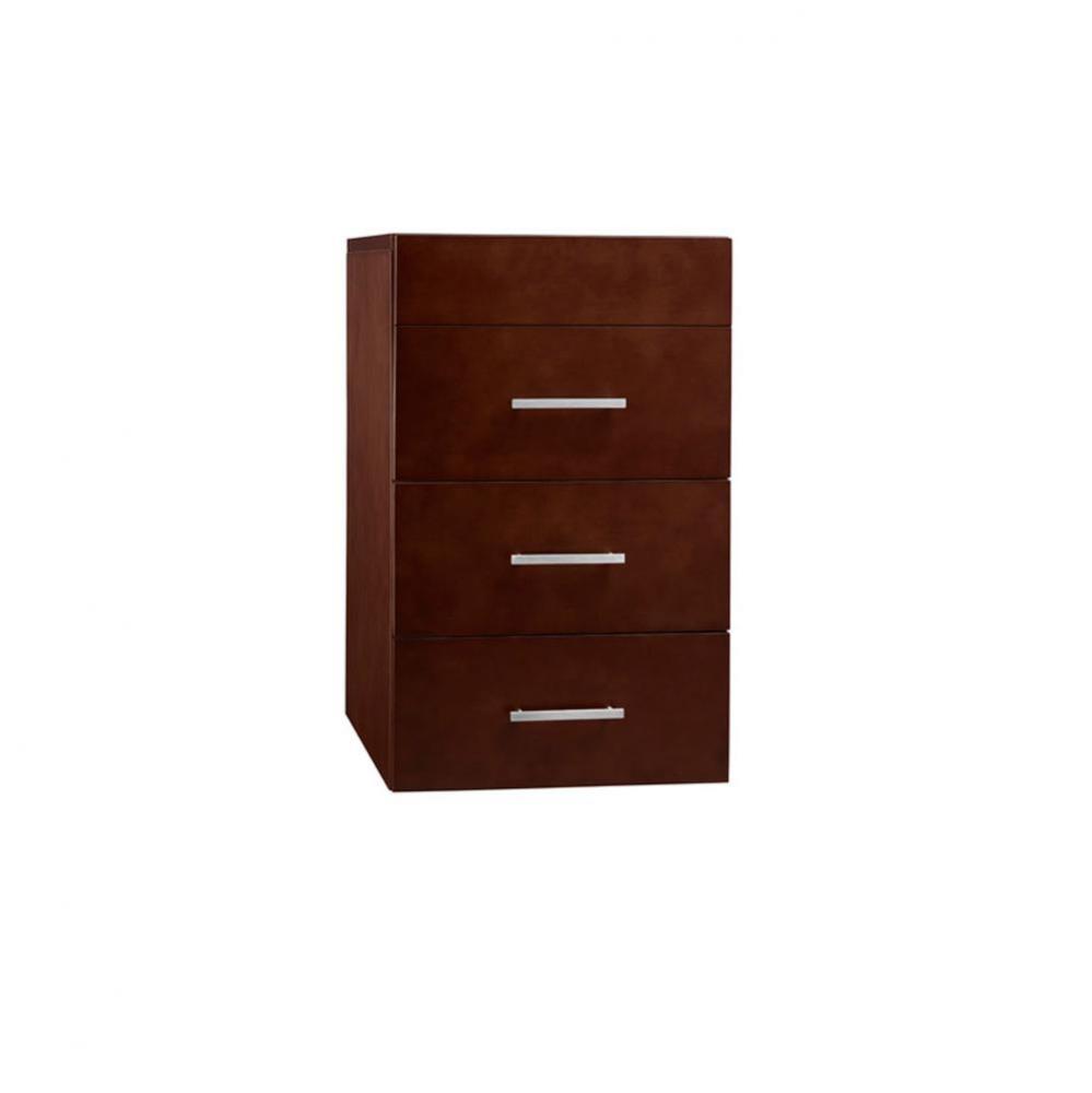 15'' Drawer Bridge with Three Drawers in Dark Cherry