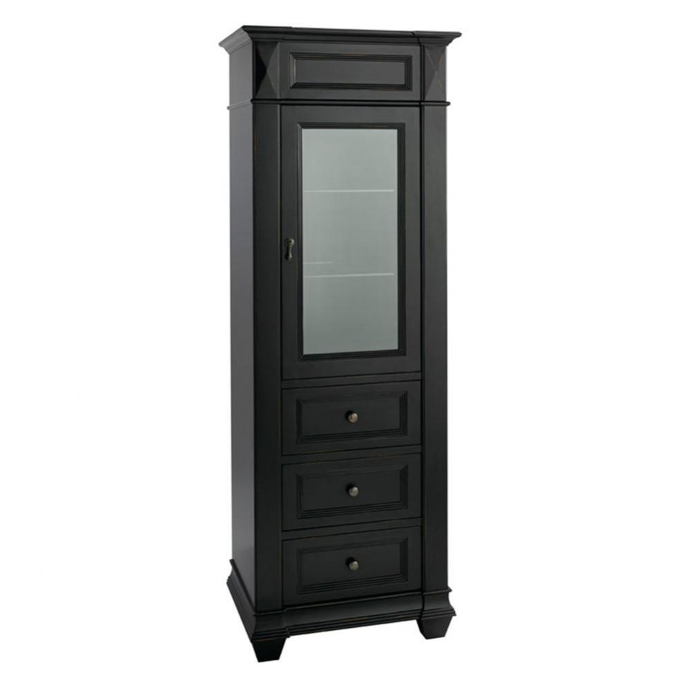 26'' Torino Curio Cabinet in Antique Black