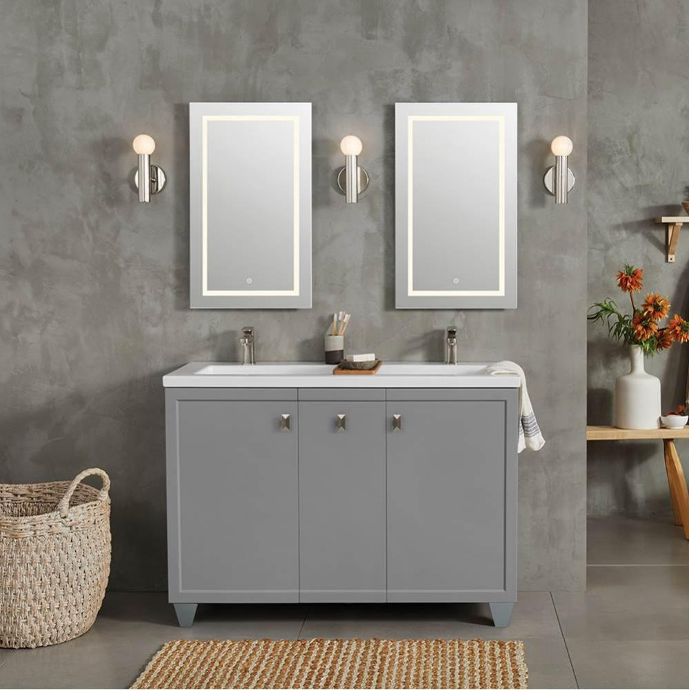 48'' Aravo Solutions Vanity with Cube Leg in White