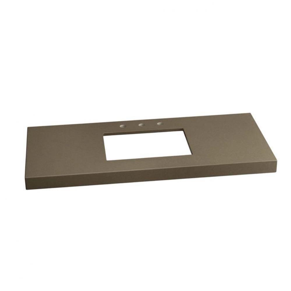 43'' Standard quartz top in Roman White, 8'' Widespread Faucet Hole