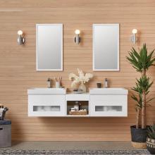 Ronbow 010136-3-W01 - 36'' Rebecca Wall Mount Bathroom Vanity Base Cabinet in Glossy White