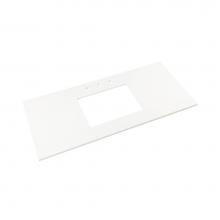 Ronbow 362249-8-Q01 - 49'' Standard quartz top in Solid White, 8'' Widespread Faucet Hole