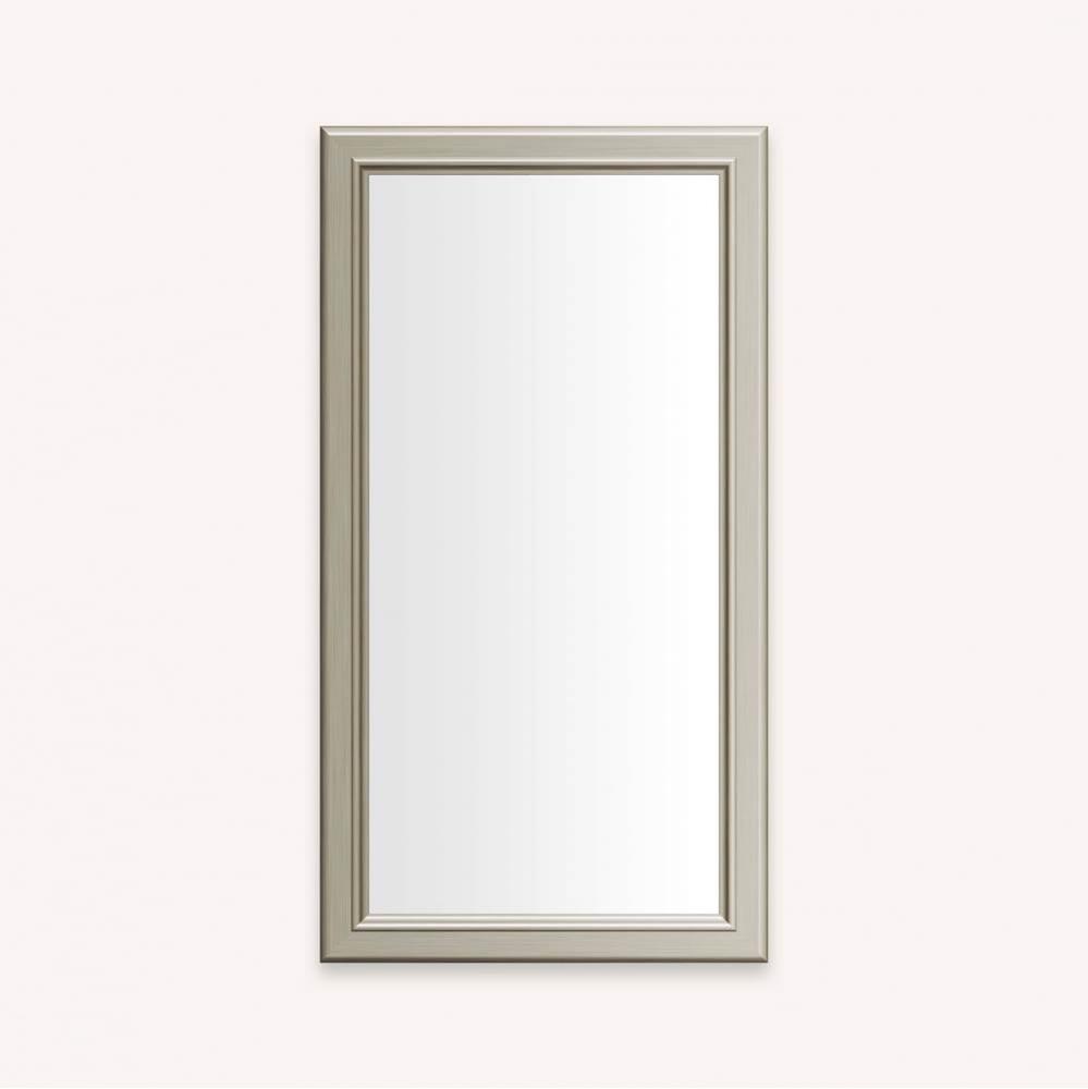 DC FRAMED WALL MIRROR, BM, 16X30, NICKEL