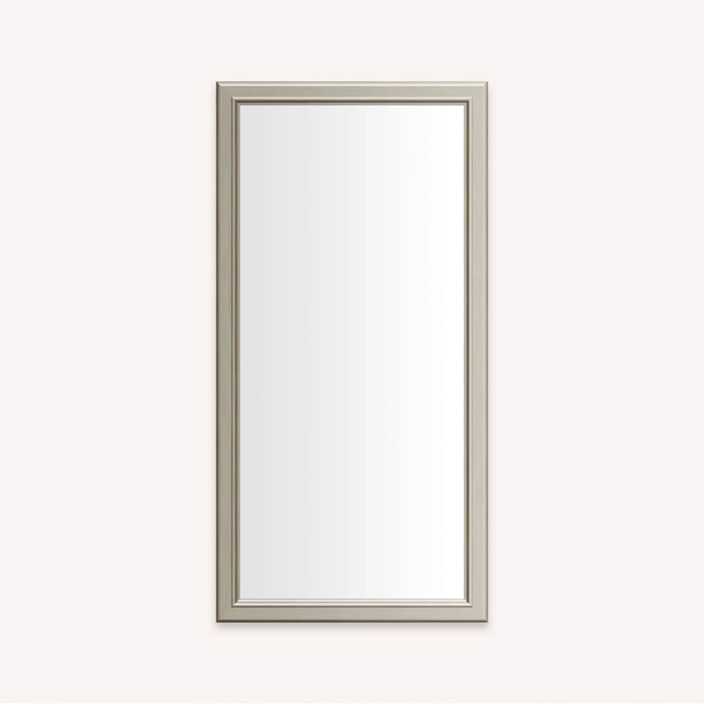 DC FRAMED WALL MIRROR, BM, 20X40, NICKEL