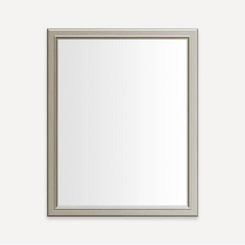 DC FRAMED WALL MIRROR, BM, 24X30 NICKEL