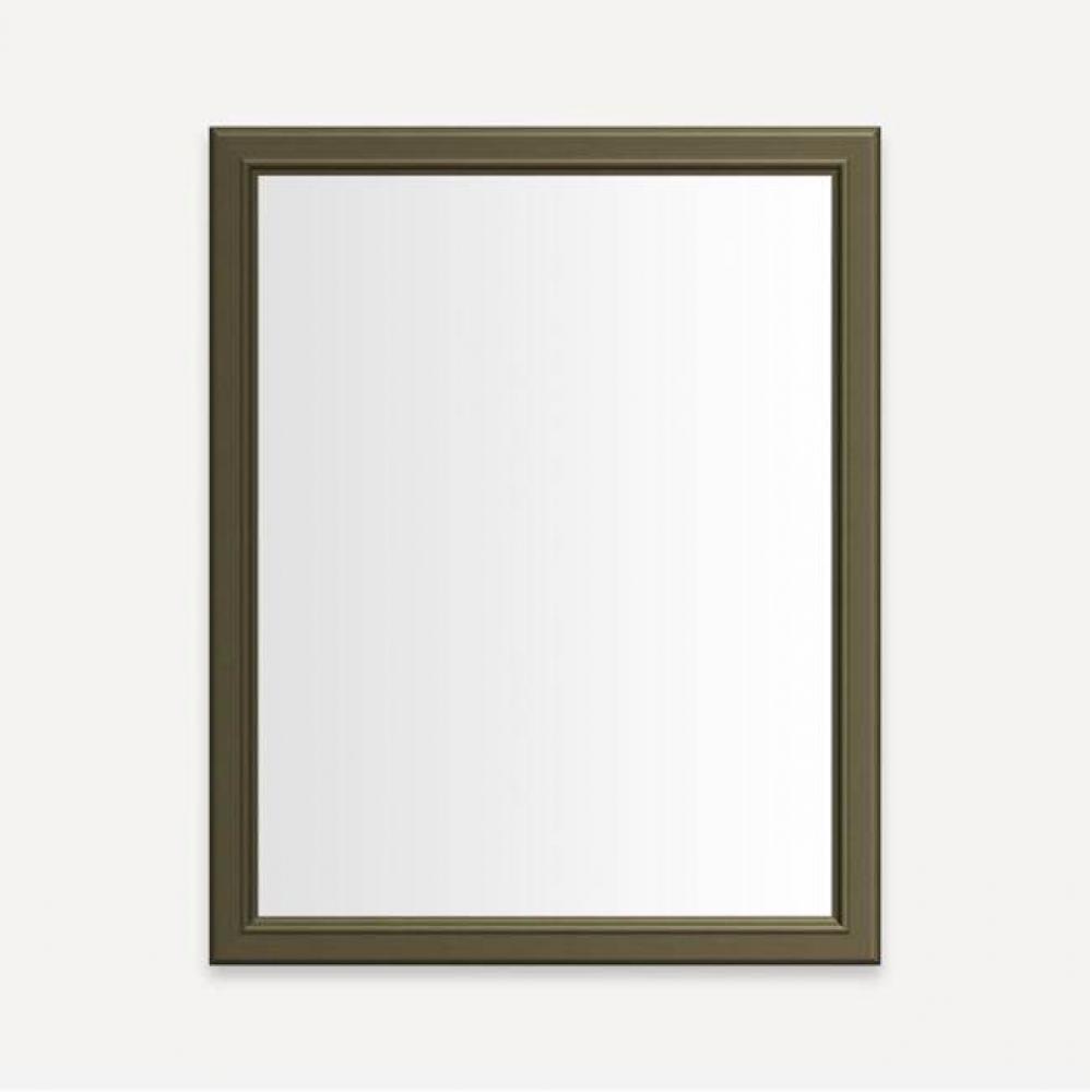 DC FRAMED WALL MIRROR, BM, 24X30 VN BRASS