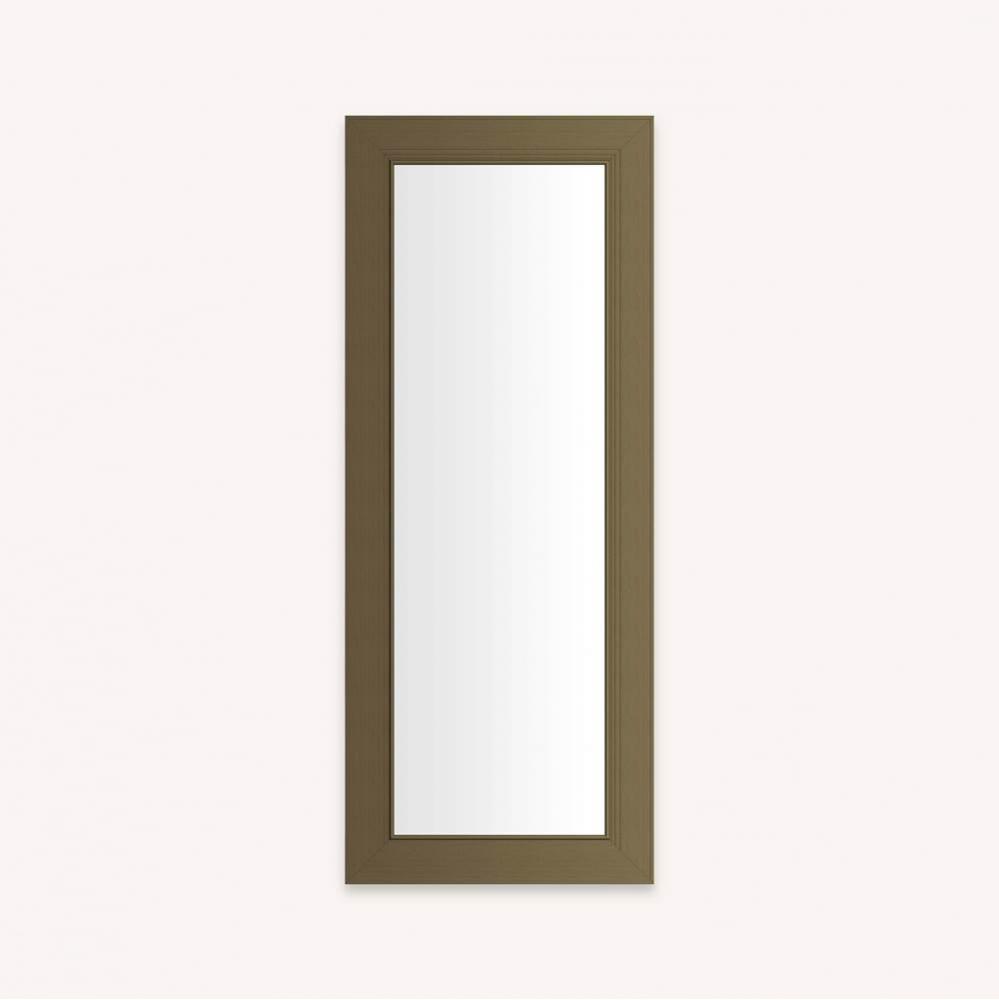 DC FRAMED WALL MIRROR, ME, 16X40, VN BRASS