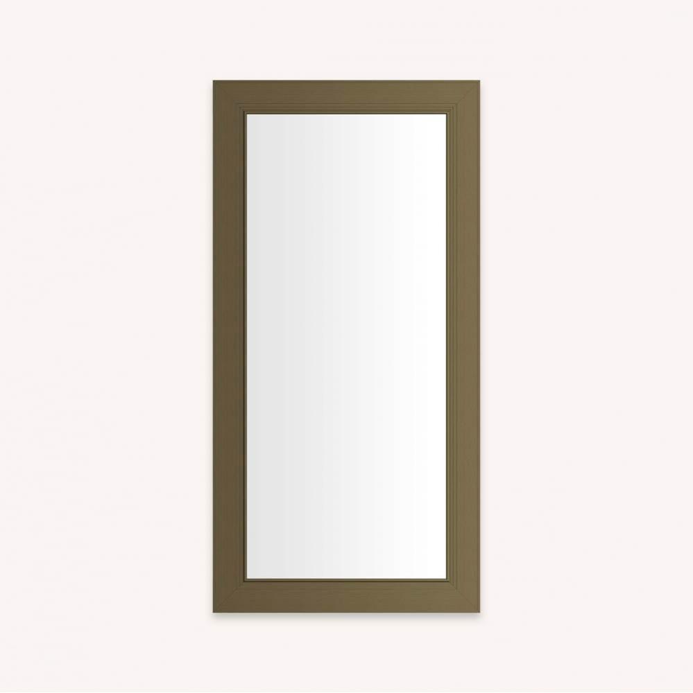 DC FRAMED WALL MIRROR, ME, 20X40, VN BRASS