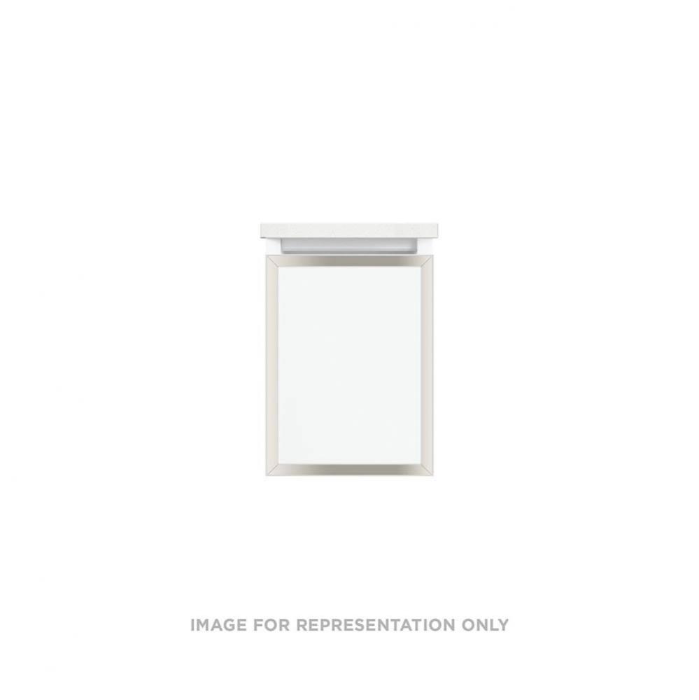 Profiles Framed Vanity, 12'' x 15'' x 18'', Matte Gray, Polished Nic