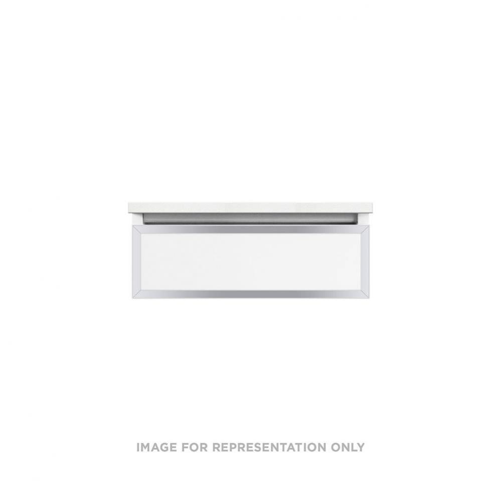 Profiles Framed Vanity, 12'' x 15'' x 21'', White, Chrome Frame, Ful