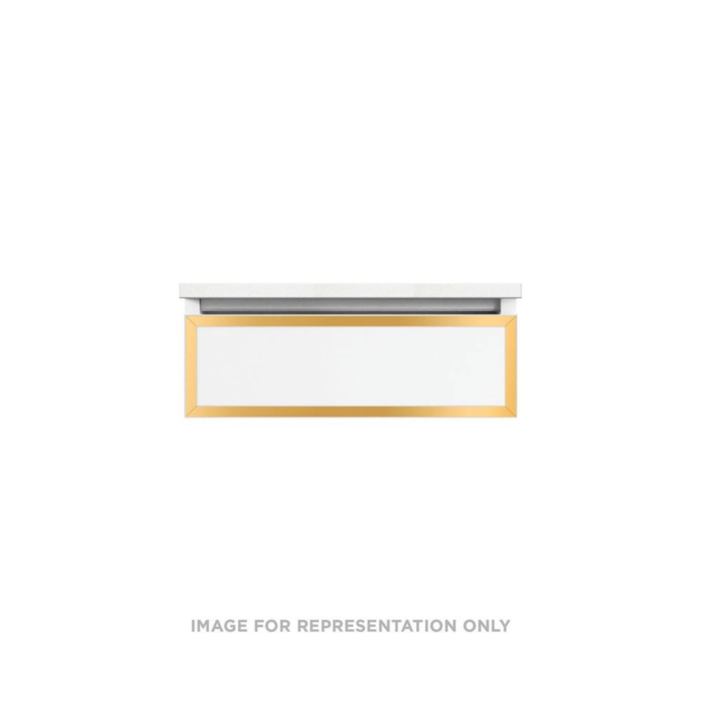 Profiles Framed Vanity, 24'' x 7-1/2'' x 21'', Matte Black, Matte Go