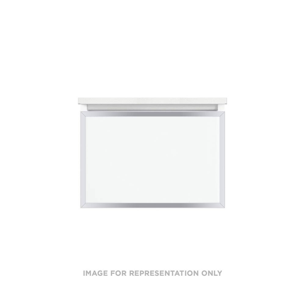 Profiles Framed Vanity, 24'' x 15'' x 18'', Satin Bronze, Chrome Fra