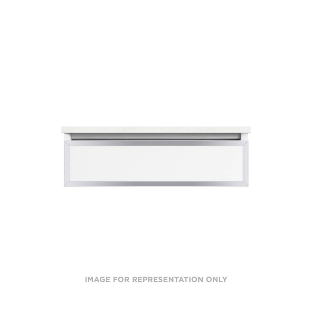 Profiles Framed Vanity, 30'' x 7-1/2'' x 18'', Matte White, Chrome F